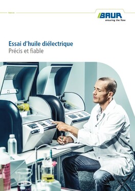 Brochure produit: Essai d’huile diélectrique | BAUR GmbH